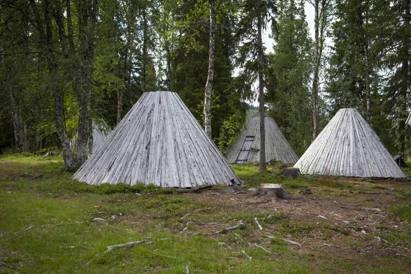 Imagem Edifícios Sami Sapmi Lapónia Sueca — Fotografia de Stock