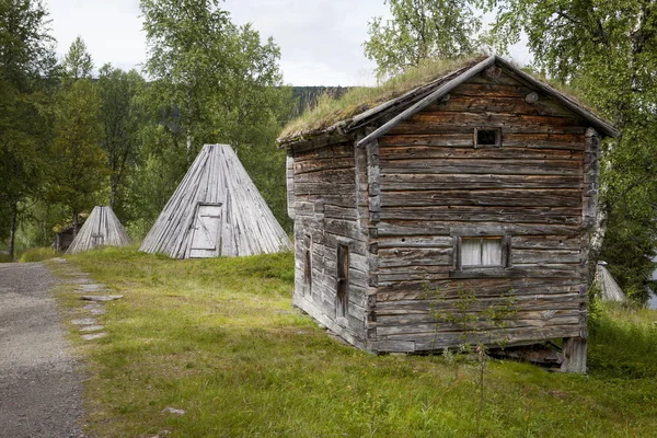 Imagem Edifícios Sami Sapmi Lapónia Sueca — Fotografia de Stock