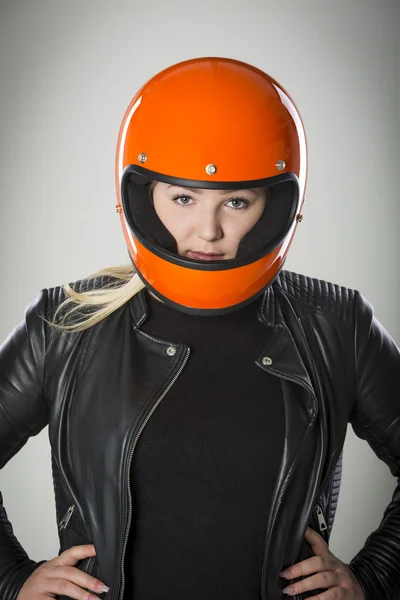헬멧 소녀 — 스톡 사진