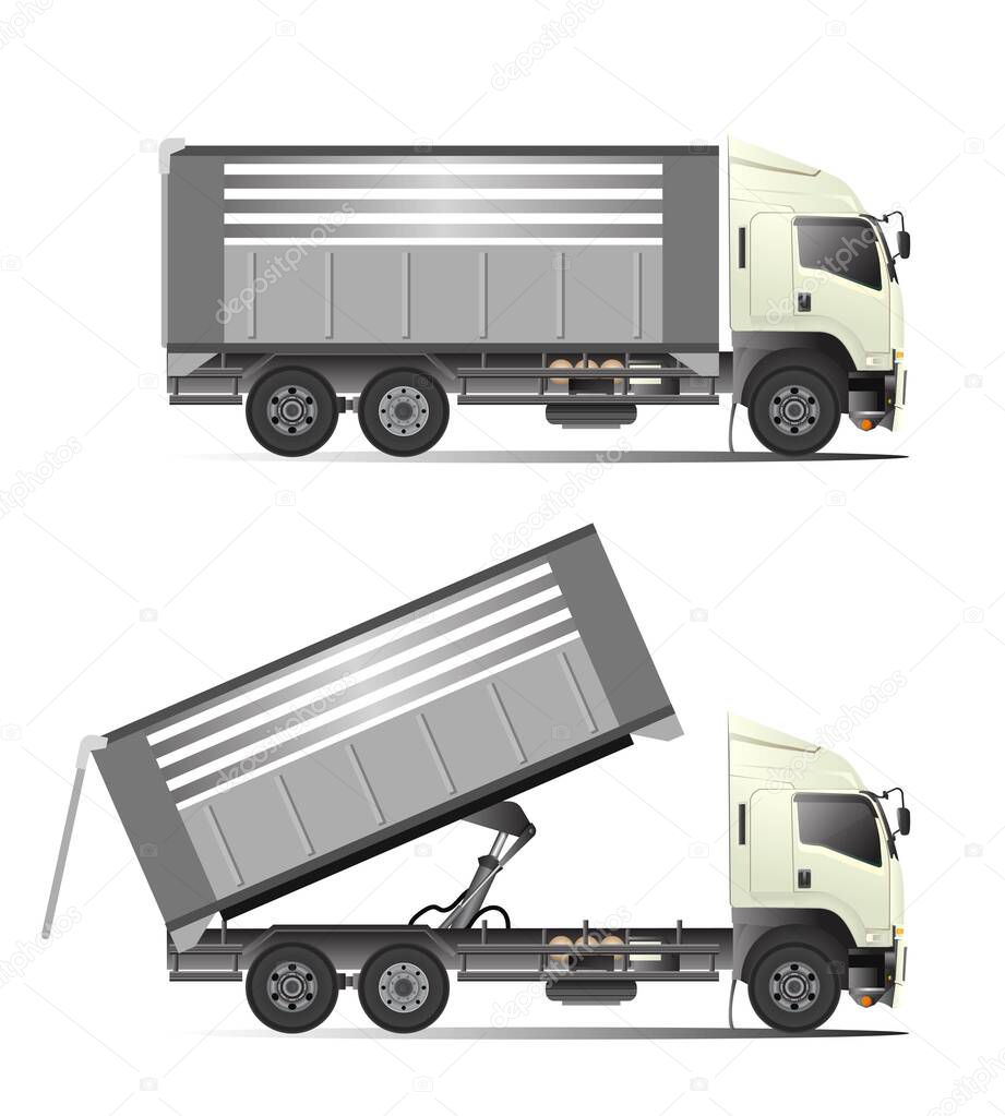 Truck tow truck, hire cargo.Big car Logistic transport.