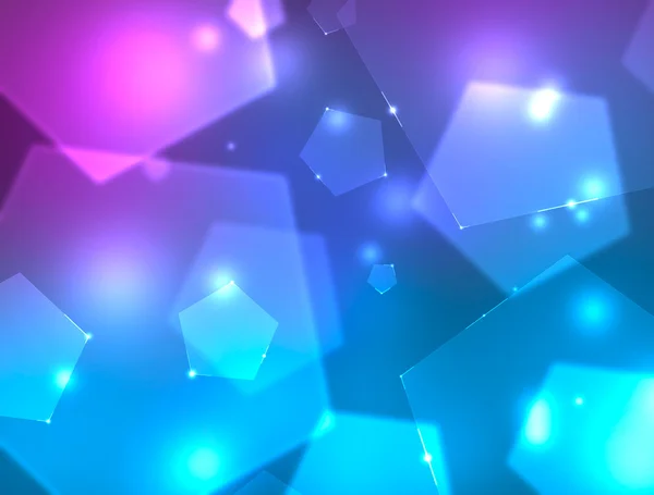 Hintergrund mit blauen und violetten Fünfecken. 4k-Auflösung. — Stockfoto