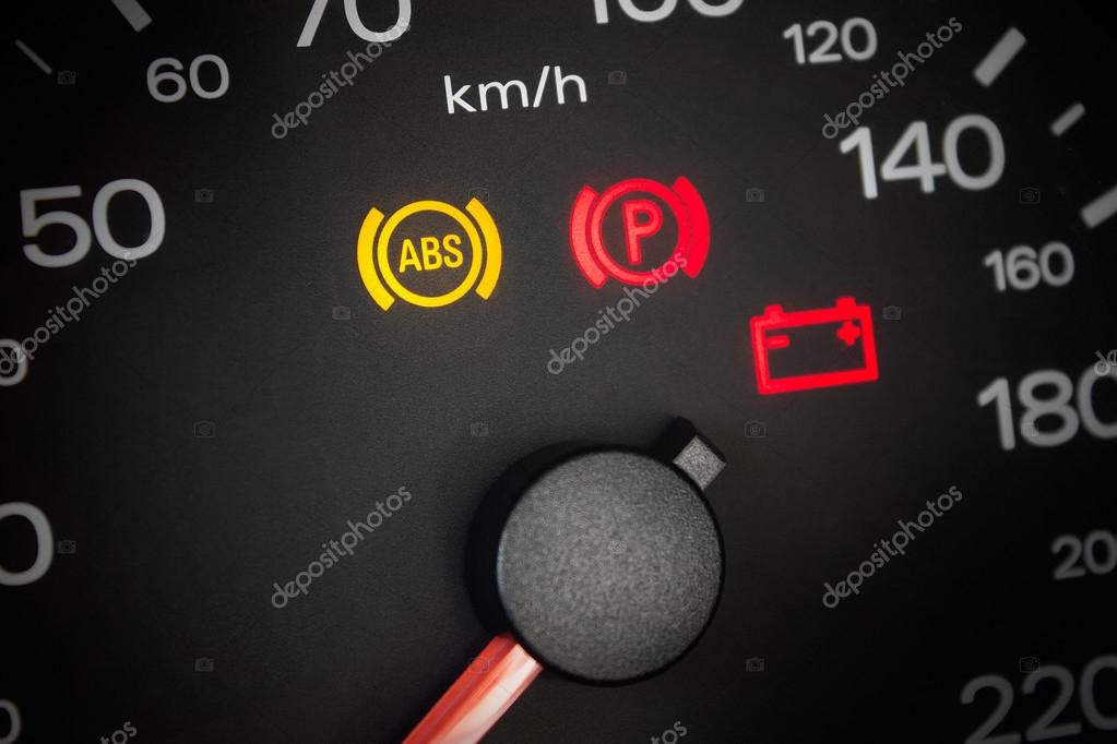 ABS light. Car dashboard in closeup — Stock Photo © baloon111 #89558238