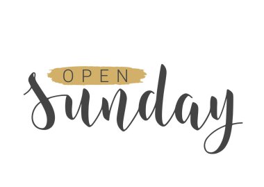 Vektör Stok Çizimi. Açık Pazar Mektupları. Banner, Davetiye, Parti, Kartpostal, Poster, Yazdırma, Yapıştırma veya Web Ürünleri Şablonu. Beyaz Arkaplanda İzole Nesneler.