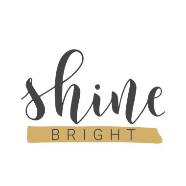 Vektör Stok Çizimi. Parlak Parıltı Mektubu. Kart, Etiket, Kartpostal, Poster, Etiket, Yazdırma veya Web Ürünleri Şablonu. Beyaz Arkaplanda İzole Nesneler.