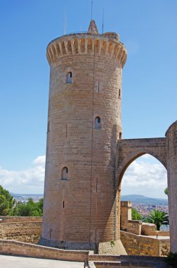 Mallorca, Balear Adaları, İspanya: Bellver Castle görünümünü, Gotik stil kale 14.yüzyılda, Palma, başkentten 3 km bir Avrupa'nın birkaç dairesel kale inşa