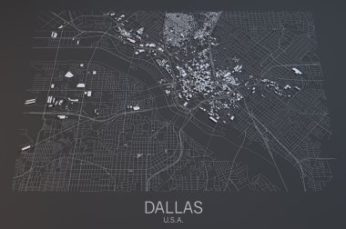 Dallas uydu harita görünümü