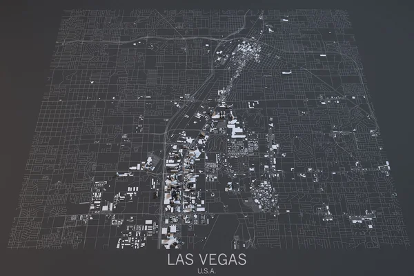 Las Vegas map, satellite view — Stock Photo, Image