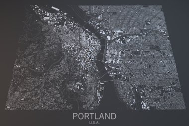 Portland, harita, uydu görüntüsü