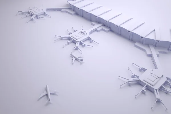 Flughafen-Terminal, Ausgang Flugzeug Boarding, — Stockfoto