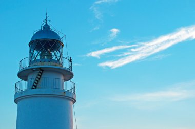 Menorca, Balear Adaları, İspanya: Cap de Cavalleria deniz feneri fener görünümünü