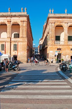 Menorca, Balear Adaları, İspanya: Torre Saura Palace, Ciutadella eski şehrin turistik ilgi ana yerlere ayrıntılarını 