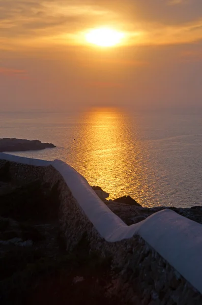 Menorca, Balearic Islands, Spain: sunset at Cap de Cavalleria — Stock Photo, Image