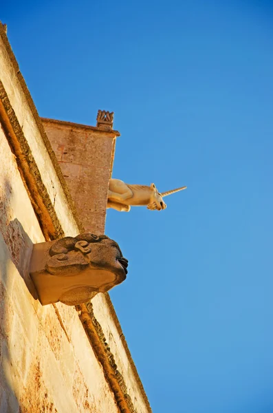 Menorca, Balearerna, Spanien: gargoyle på den katedralen Basilica Ciutadella — Stockfoto