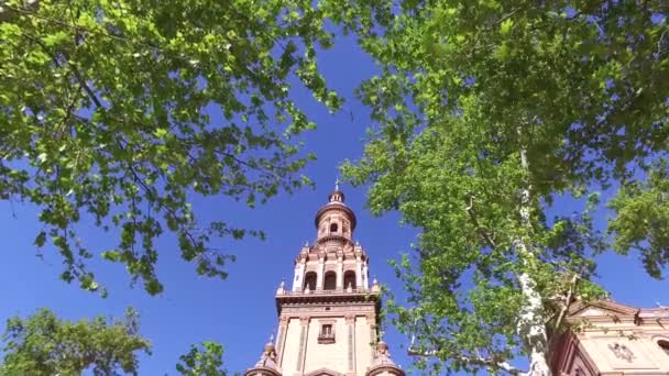 Seville, Andalucia, Spain - April 14, 2016: Spain Square — Stock Video
