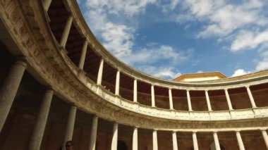 Granada, Endülüs, İspanya - 17 Nisan 2016: Alhambra palace, v. Charles