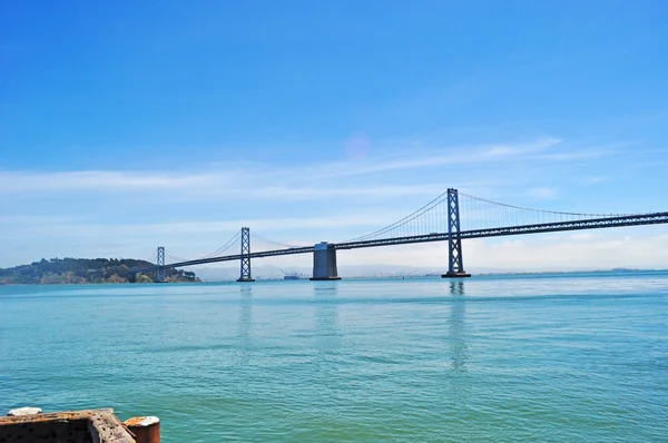 São Francisco: vista panorâmica da Ponte da Baía, a Ponte da Baía de São Francisco-Oakland — Fotografia de Stock