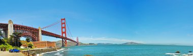 San Francisco, California, ABD: Golden Gate Köprüsü panoramik manzaralı