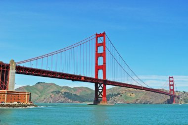 San Francisco, California, ABD: Golden Gate Köprüsü panoramik manzaralı
