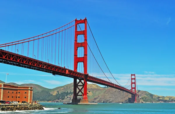 San Francisco, Kalifornien, Usa: panoramautsikt över Golden Gate-bron — Stockfoto