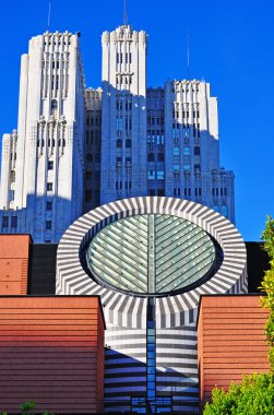 San Francisco, California, ABD: Mario Botta İsviçreli mimar tarafından tasarlanmış Bina Modern Sanat Müzesi MoMA manzaralı şehir manzarası 