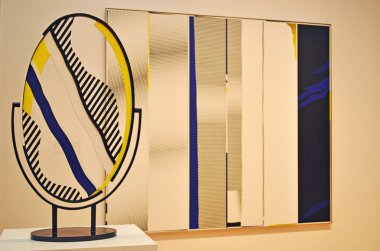 San Francisco: details of the work Mirror I by Roy Lichtenstein at the Moma museum, the Museum of Modern Art clipart