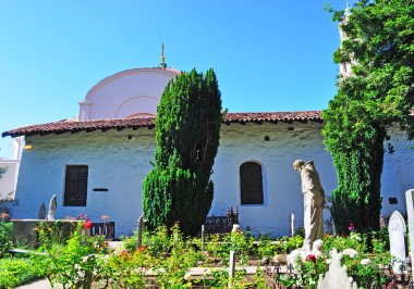 San Francisco, California, ABD: Mission Dolores Basilica kilisenin içinde San Francisco de Asis Mezarlığı