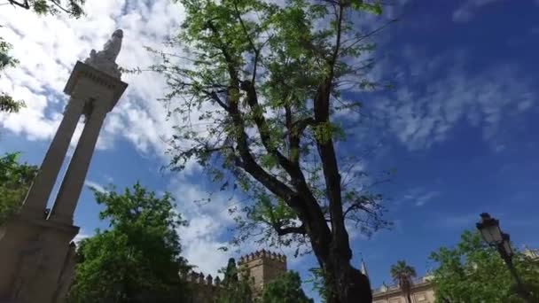 Sevilla, Andalusie, Španělsko - 18 dubna 2016: Katedrála v Seville — Stock video