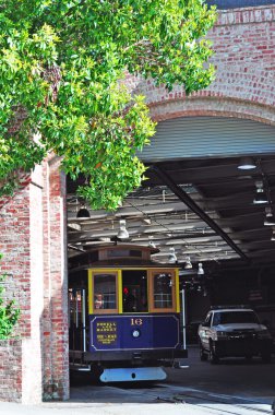 San Francisco, California: bir teleferik Mevduat konut feribot ve Cliff House demiryolu, sekiz orijinal San Francisco teleferik şirketlerinden biri olan eski 1888 Sarayın içinde
