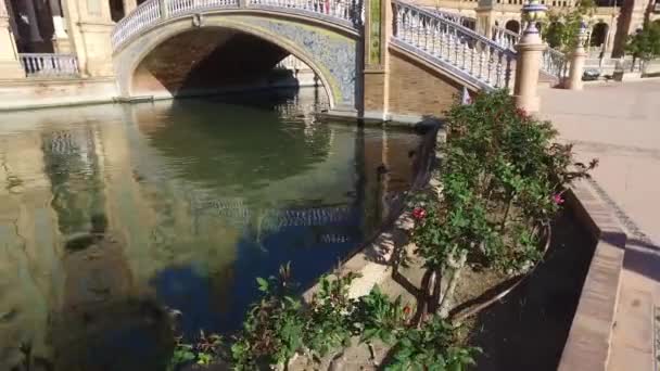 Seville, Andalucia, Spanyol - 14 April 2016: Spanyol Square — Stok Video