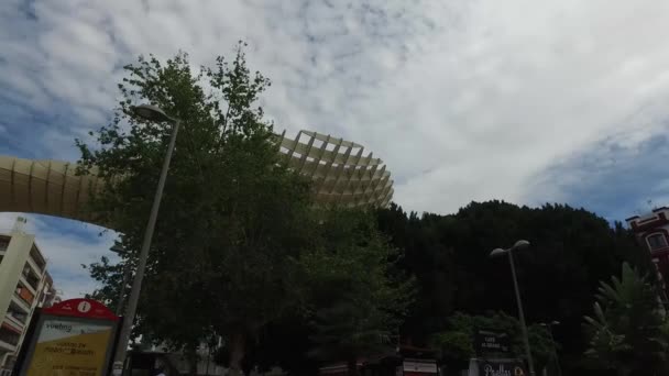 "Метрополь" Parasol, дерев'яну структуру — стокове відео