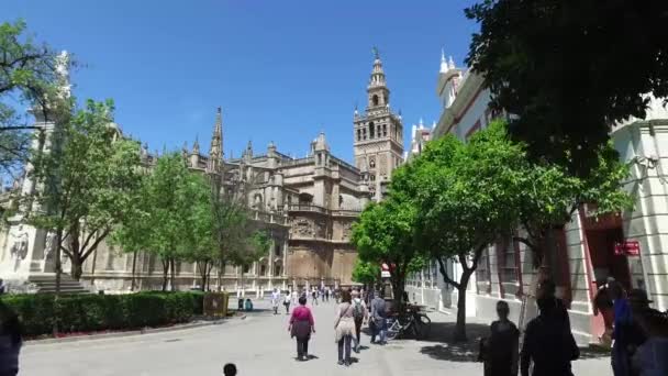 Catedral de Sevilha em Andaluzia, Espanha — Vídeo de Stock