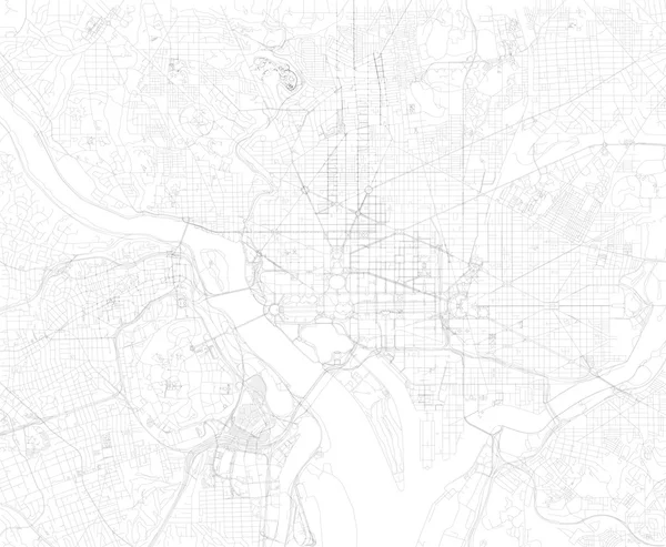 stock vector Washington map, satellite view