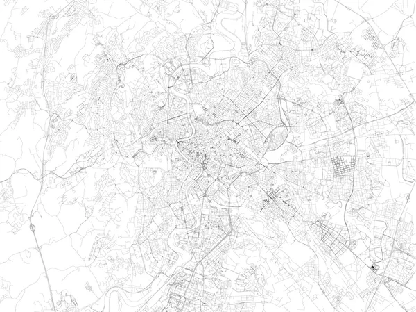 Rome mapę satelitarną widok Włochy — Wektor stockowy