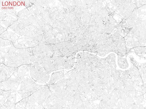 Детальная карта - Лондон, Англия — стоковый вектор