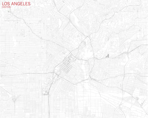 Los Angeles Mapa, widok z satelity — Wektor stockowy