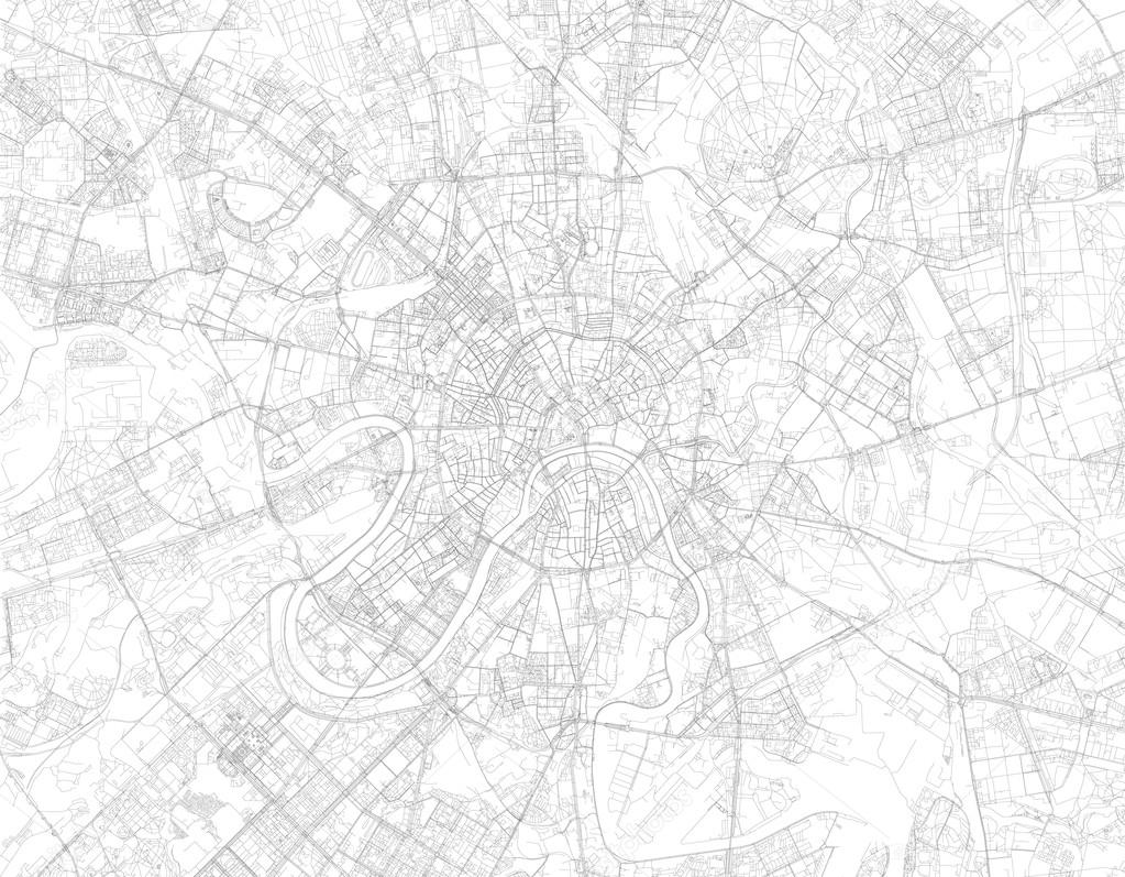 Контурная карта москвы
