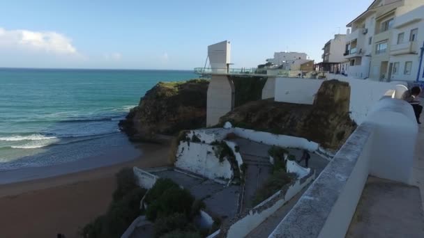 Coast of the town of Albufeira — Stock Video