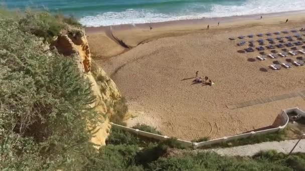 Costa da cidade de Albufeira — Vídeo de Stock