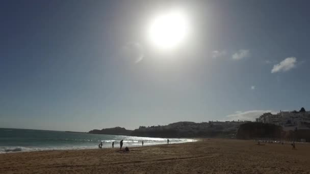 Coast of the town of Albufeira — Stock Video