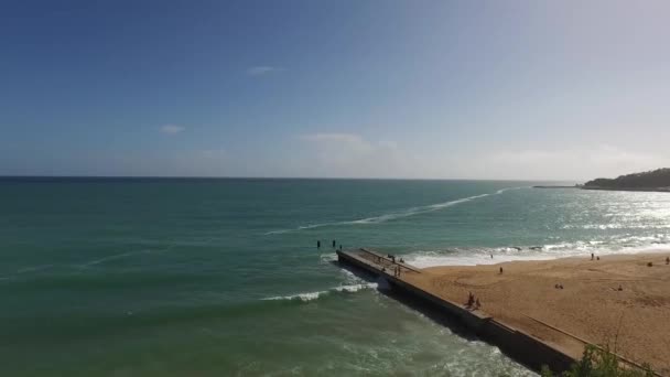 Coast of the town of Albufeira — Stock Video