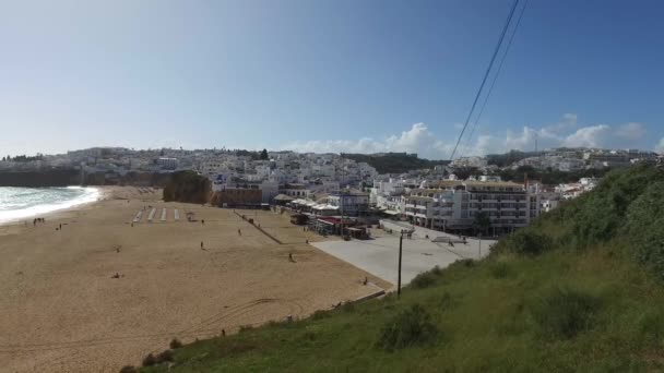 Az Albufeira város partja — Stock videók