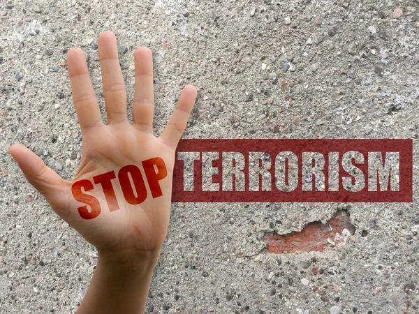 Stoppa terrorismen koncept — Stockfoto