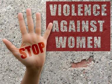 Stop violence against women clipart