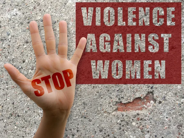 女性に対する暴力を止め — ストック写真