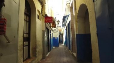  Liman ve eski şehir Tangier Fas şehir görünümü