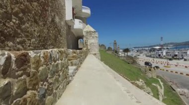  Liman ve eski şehir Tangier Fas şehir görünümü