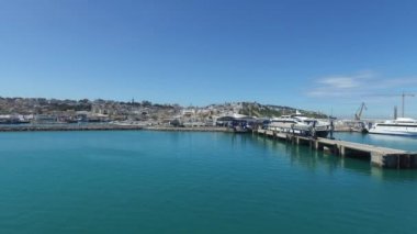  Liman ve eski şehir Tangier Fas şehir görünümü