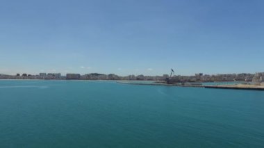  Liman ve eski şehir Tangier Fas şehir görünümü