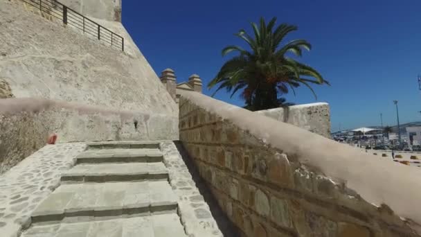 Місто Танжер Марокко вид на гавань і Старе місто — стокове відео