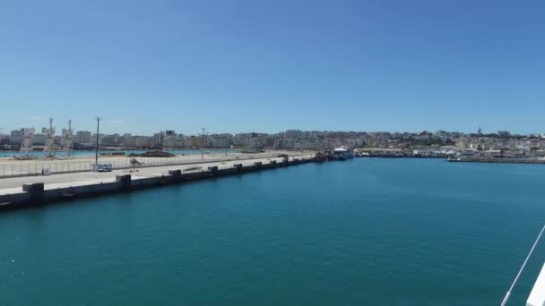 Cidade de Tânger Vista de Marrocos do porto e da cidade velha — Vídeo de Stock